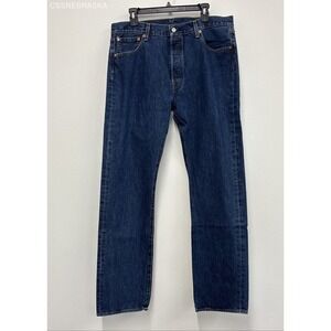 Levi's Blue 501 Men's Denim Medium‎ Wash Jeans - Size 36x34